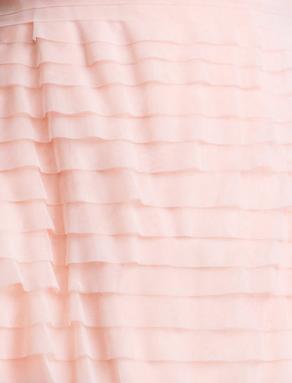 BCBGMAXAZRIA Tulle Tiered Mini Dress Blossom