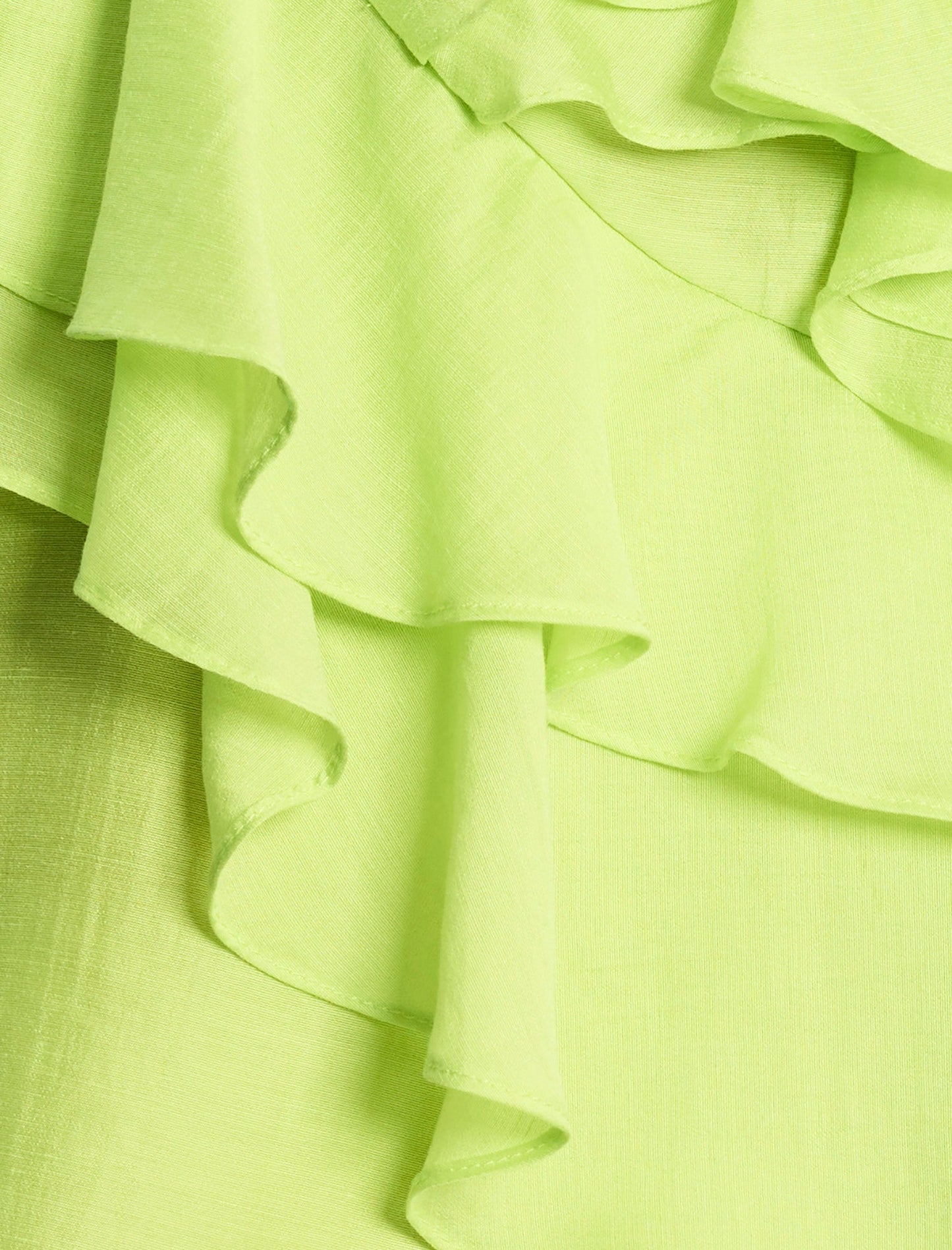 BCBGMAXAZRIA Flounce Cami Chartreuse