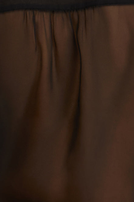 BCBGMAXAZRIA Chiffon Button Down Black