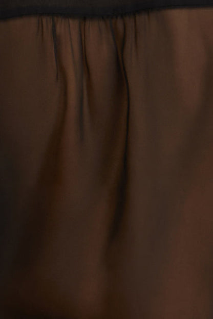BCBGMAXAZRIA Chiffon Button Down Black