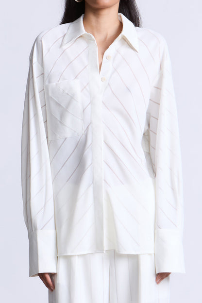 BCBGMAXAZRIA Eden Top Snow White