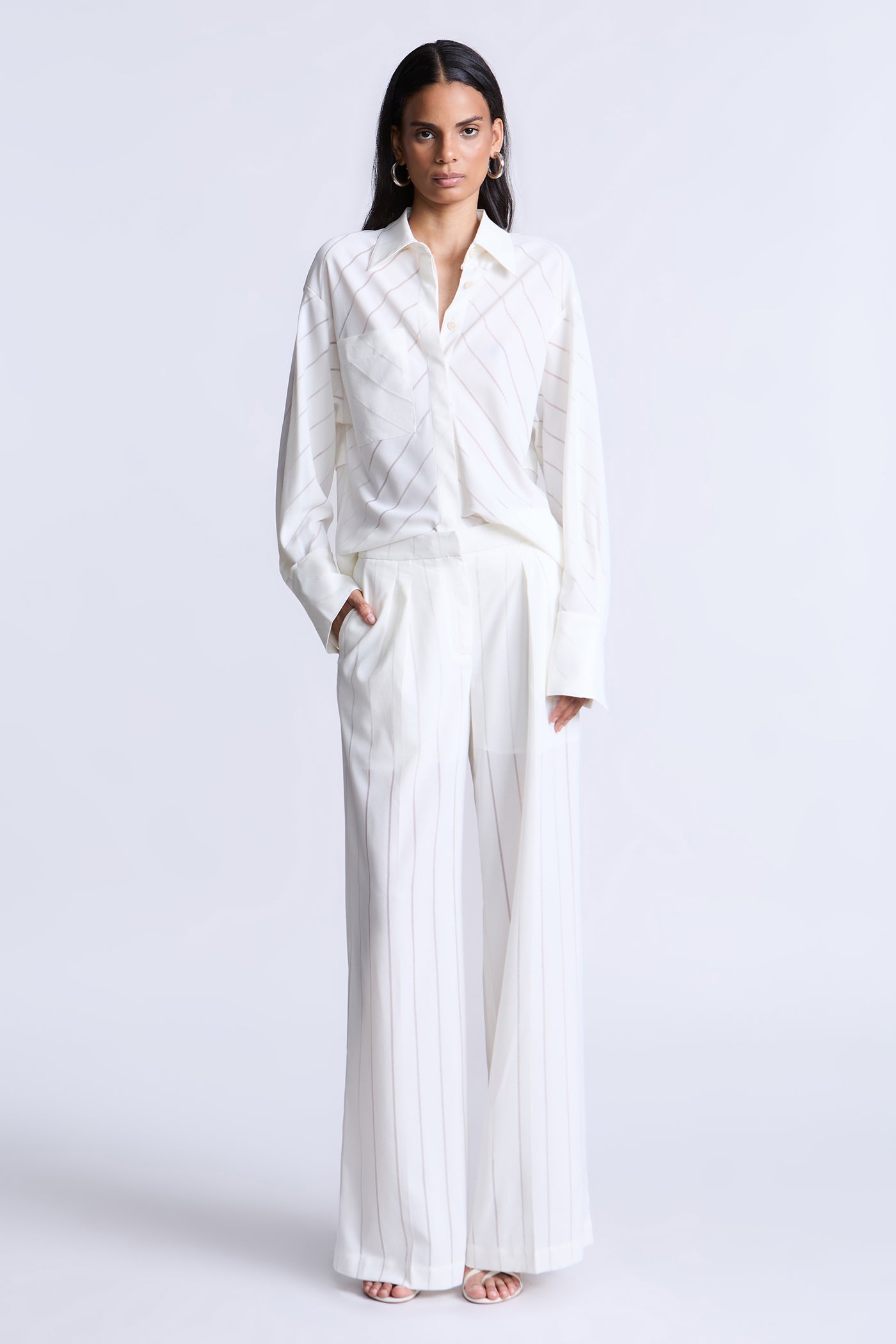BCBGMAXAZRIA Eden Top Snow White