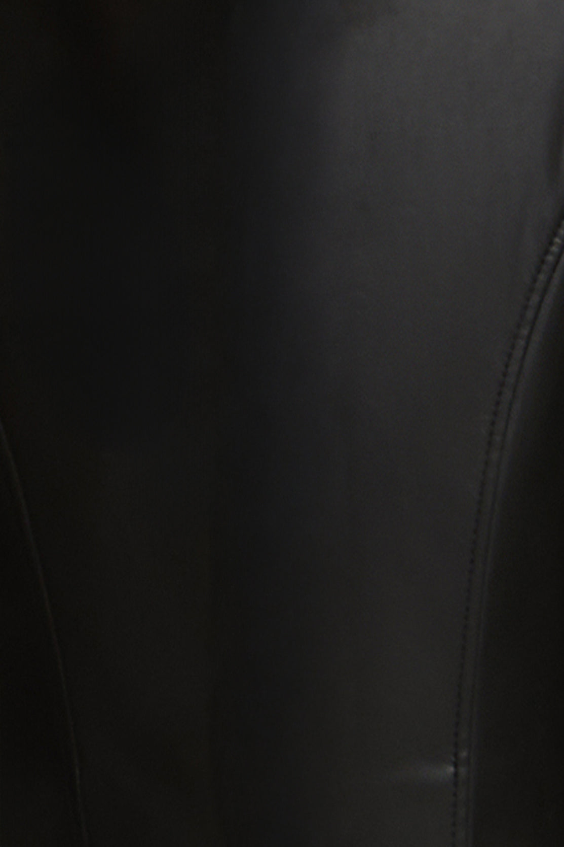 BCBGMAXAZRIA Puff Sleeve Leather Top Black