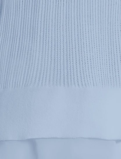 BCBGMAXAZRIA Pointelle Knit Sweater Cloud